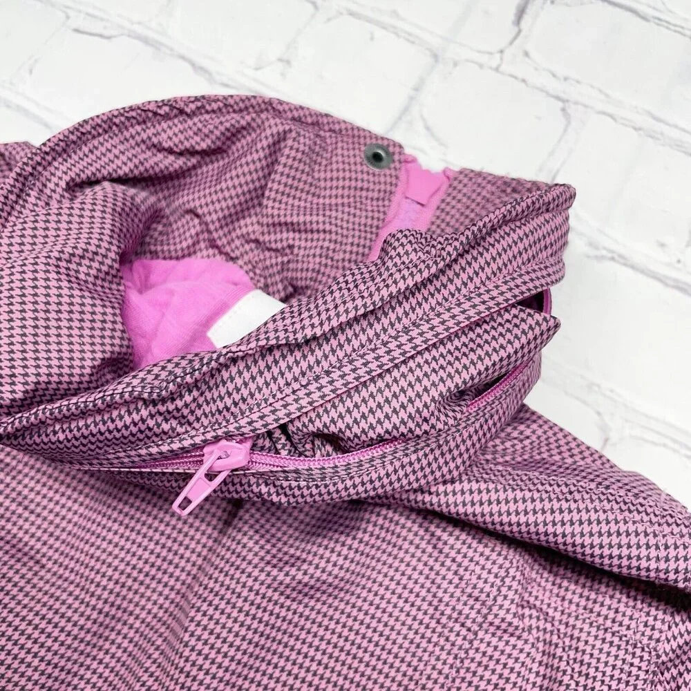 Appaman 2T Lightweight Nylon Windbreaker Jacket Lined Pink Black Houndstooth - Picture 6 of 11